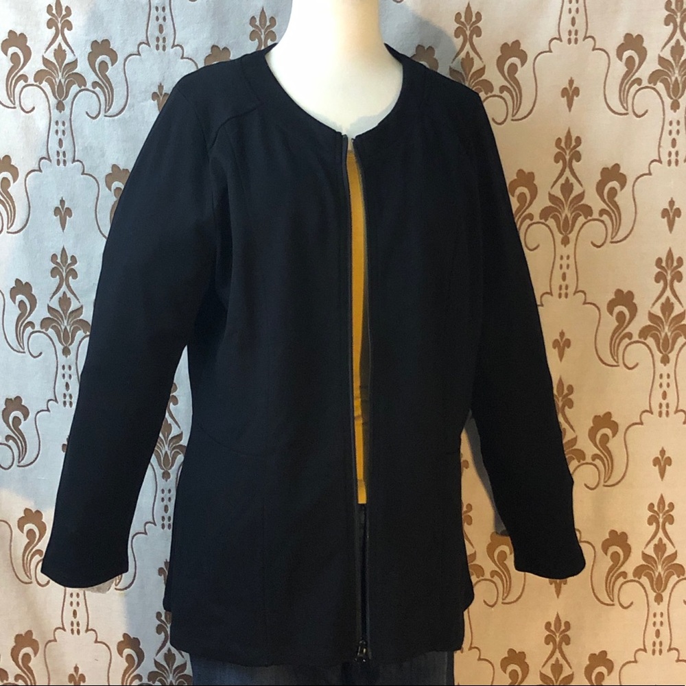 Black Ruby Ribbon Zip Up Jacket